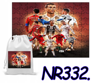 PUZZZLE 110 KUSOV. CRISTIANO RONALDO MULTICLUB PUZZZLE + TAŠKA S POTLAČOU